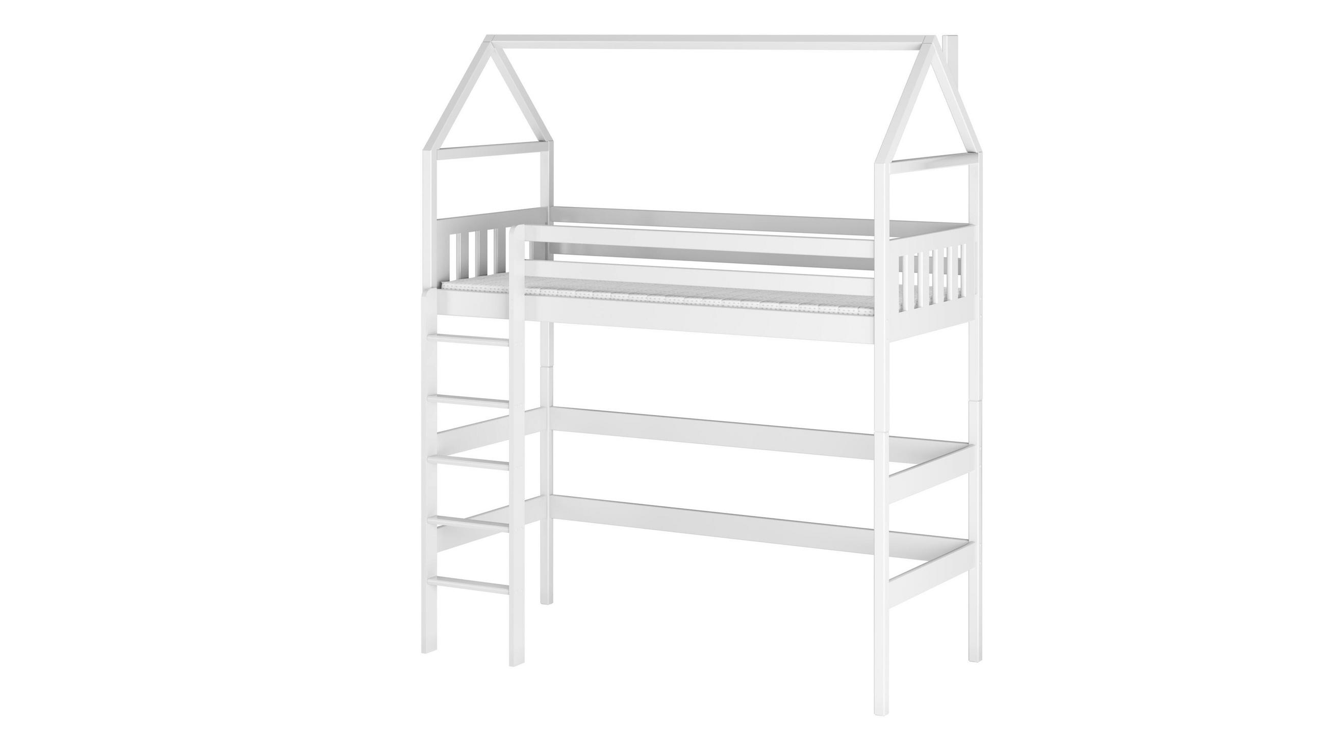 HAUSBETT WEIß - Weiß, Holz (90/200cm) - FURNLUX