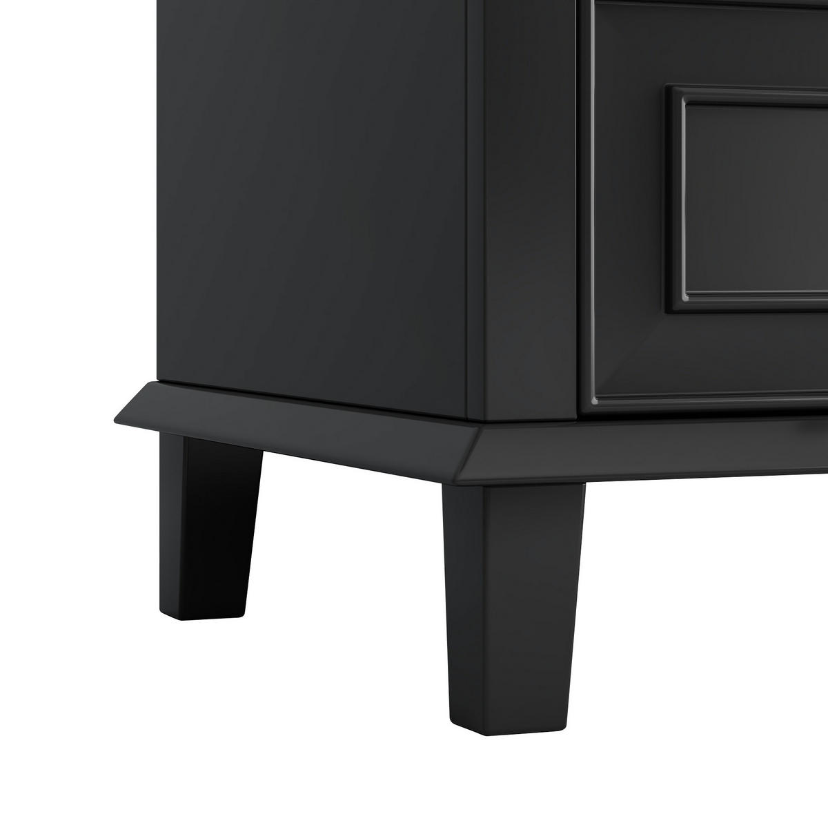 BADEZIMMERSCHRANK mit Keramikwaschbecken 73 x 45 x 87 cm Schwarz - Schwarz, Holzwerkstoff (45/87/73cm) - Beauniv