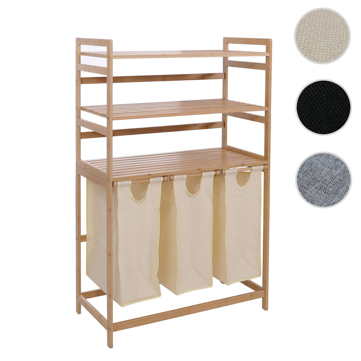 KOŠ NA PRÁDLO Hnědý, krémově bílý - krémová/hnědá, dřevo (80/125/40cm) - MCW