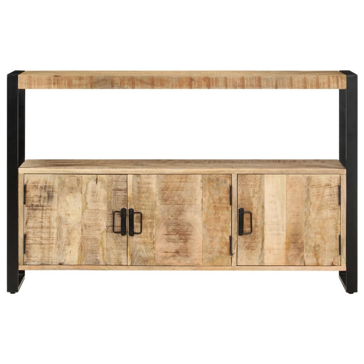 SIDEBOARD mit 3 Türen und Fach, 120/30/75 cm, aus Massivholz Mango - Braun, Holz (120/75/30cm) - vidaXL