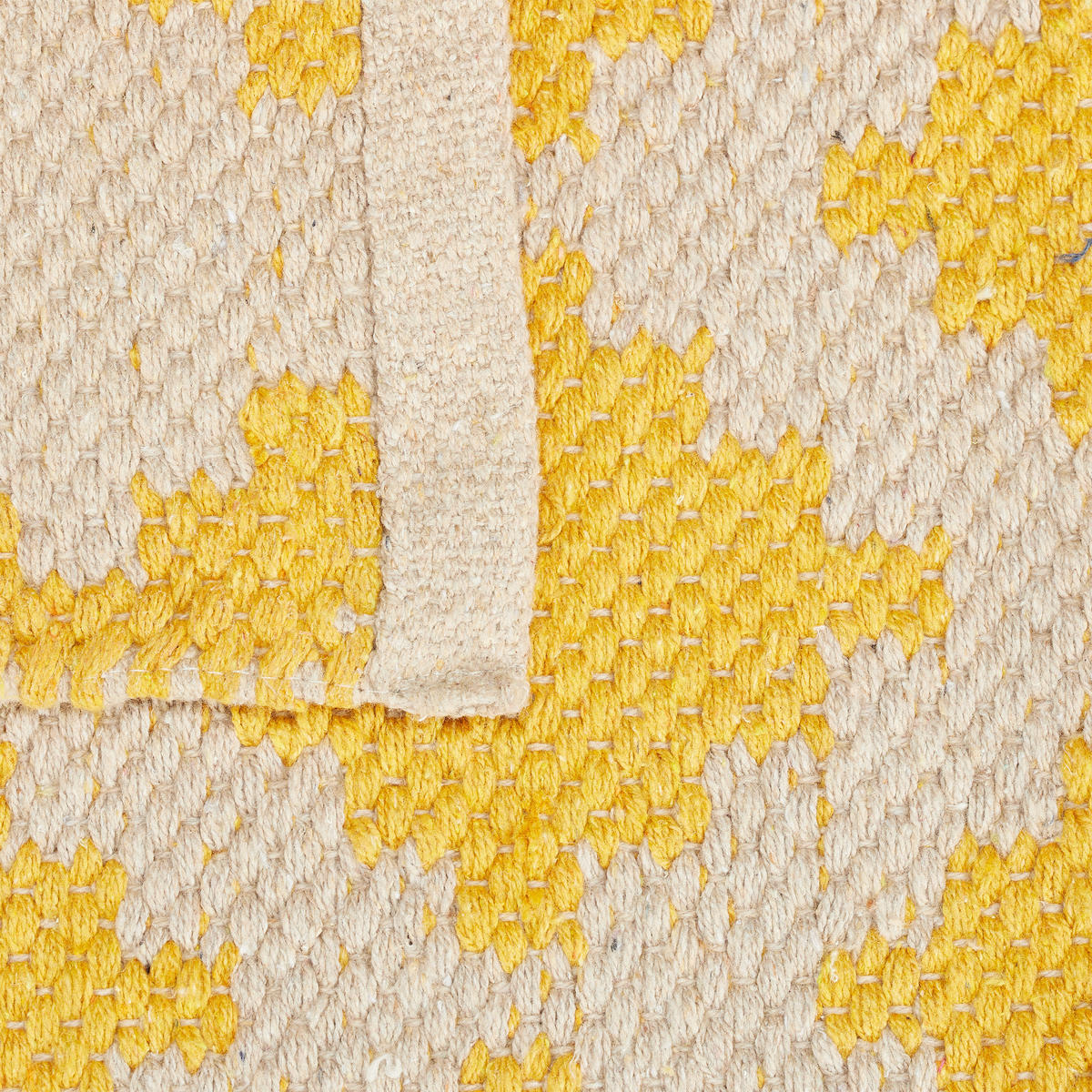 LÄUFER - Gelb/Beige, Textil (70/140cm) - Relaxdays