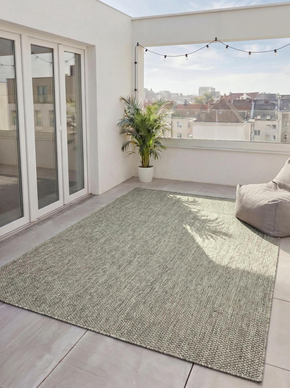 OUTDOORTEPPICH Iowa Dunkelgrau 120/170 cm - Dunkelgrau, Kunststoff/Textil (120/170cm) - benuta