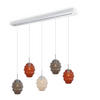 HÄNGELEUCHTE Echos 5-flammig Mehrfarbig Ø 18cm - Multicolor/Weiß, Glas (18/18/20cm) - s.luce