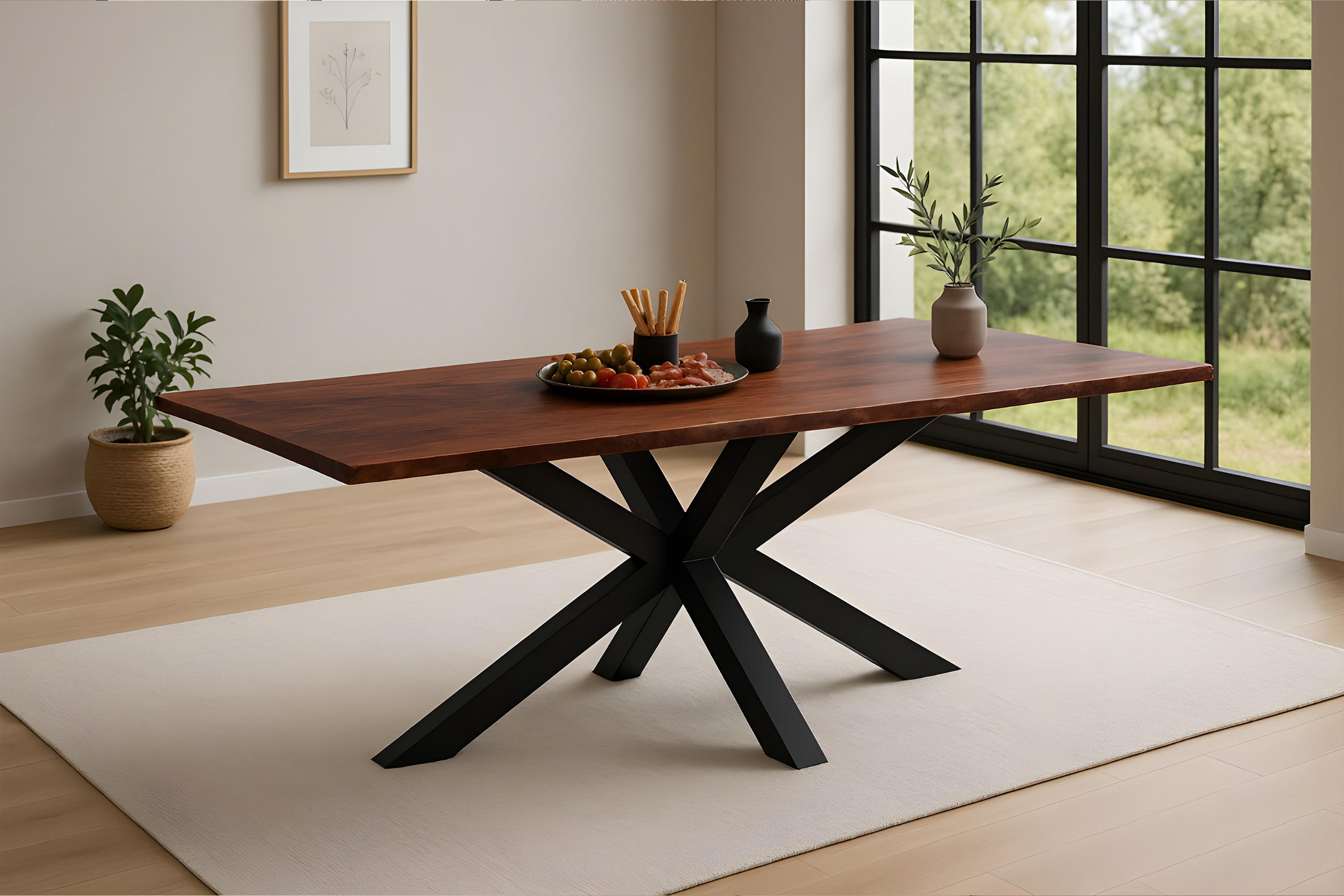 SAM Esstisch Beige 200x77x100 cm