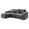 ECKSOFA Pufetto - Silberfarben/Grau, Holz/Textil (244/147cm) - MIRJAN24