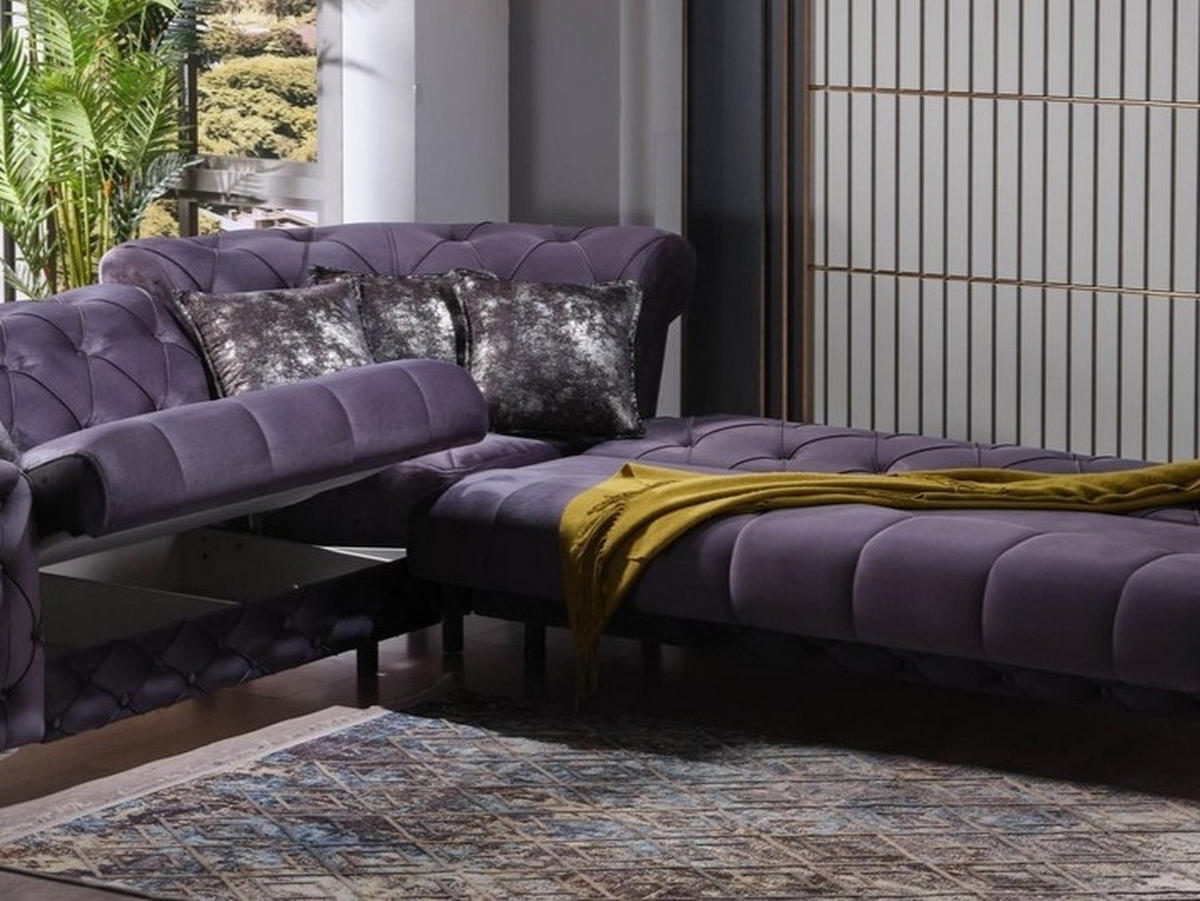 ECKSCHLAFSOFA Acelya Anthrazit - Schenkel gleich kurz - Anthrazit, Holzwerkstoff/Kunststoff (245/245cm)