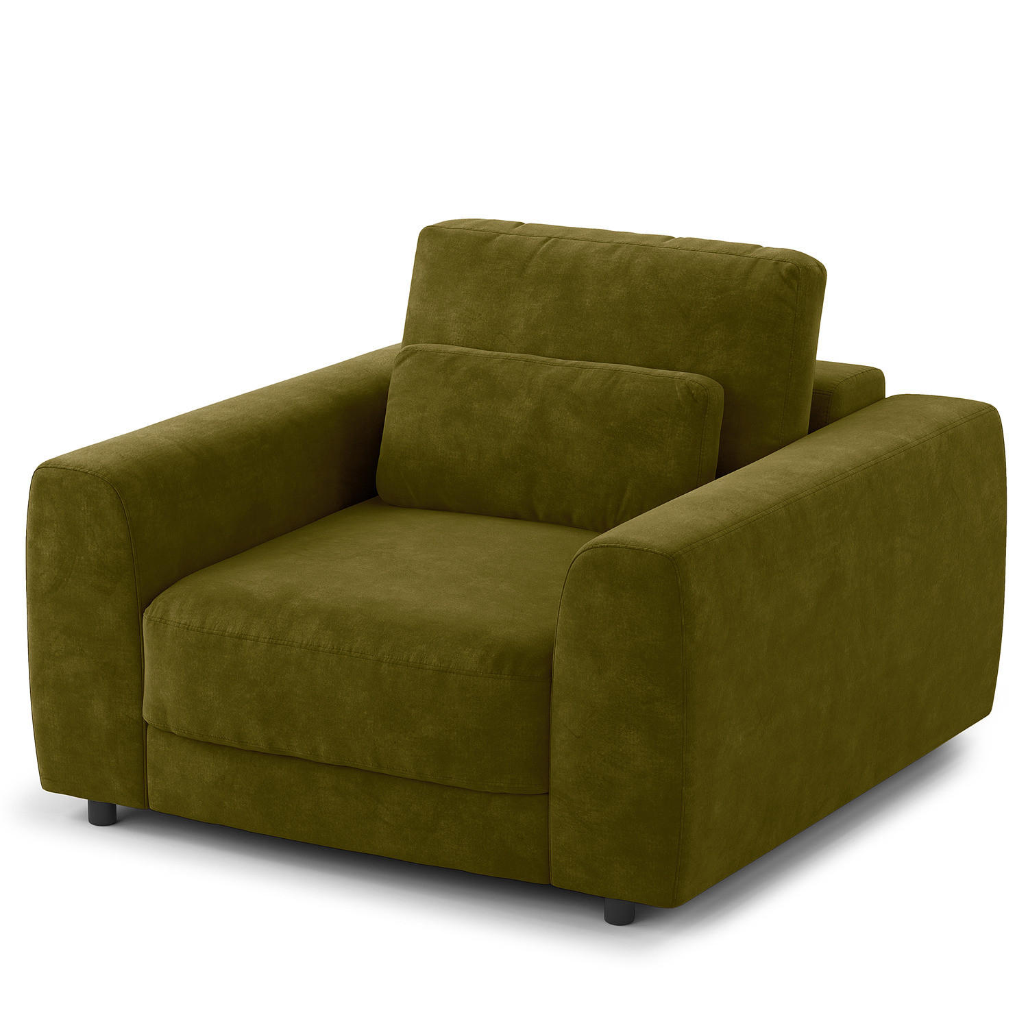 SESSEL - Schwarz/Grün, Kunststoff/Textil (116/80/117cm) - home24