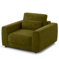 SESSEL - Schwarz/Grün, Kunststoff/Textil (116/80/117cm) - home24