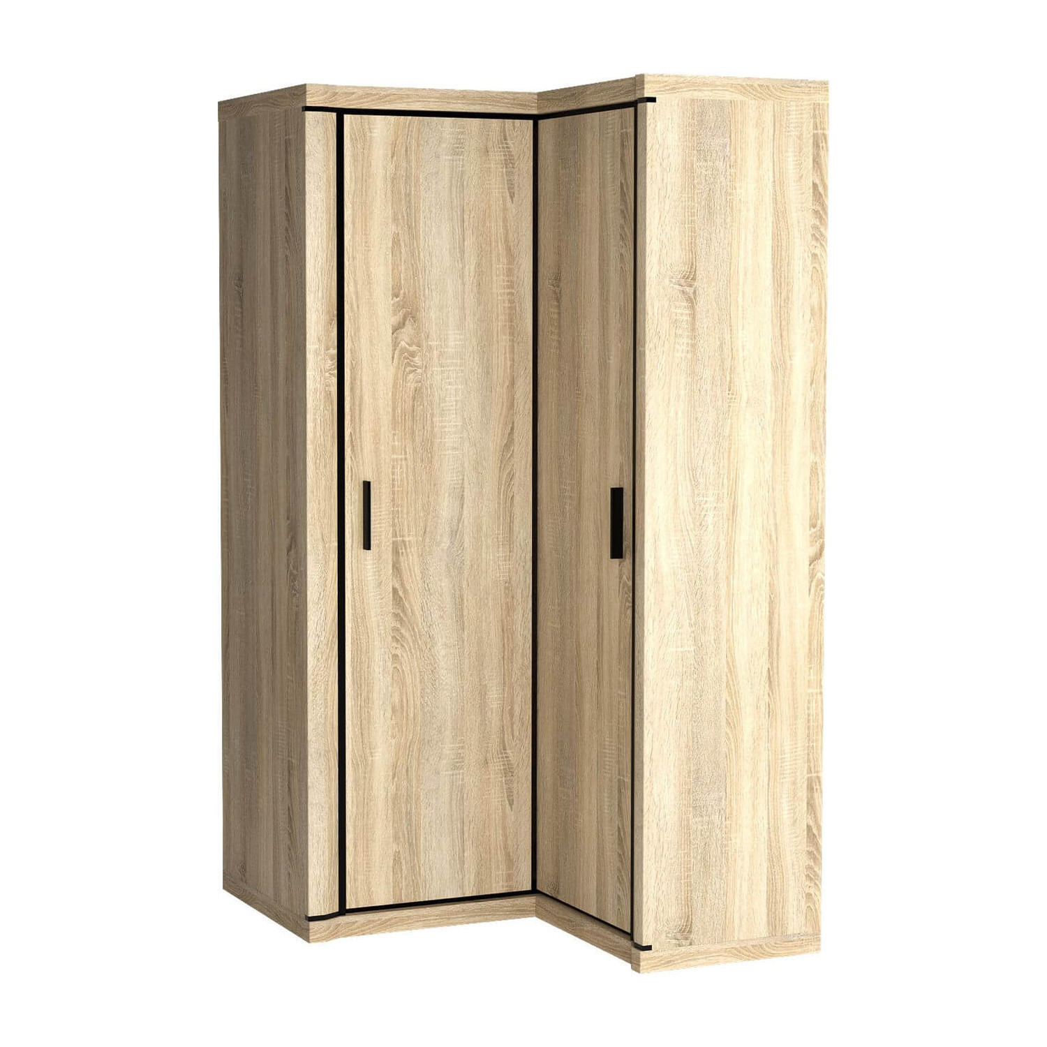 ECKKLEIDERSCHRANK Dallas D-21 100 x 192 x 114 cm Eiche Sonoma - Sonoma Eiche, Holzwerkstoff/Kunststoff (100/192/114cm) - Koseto