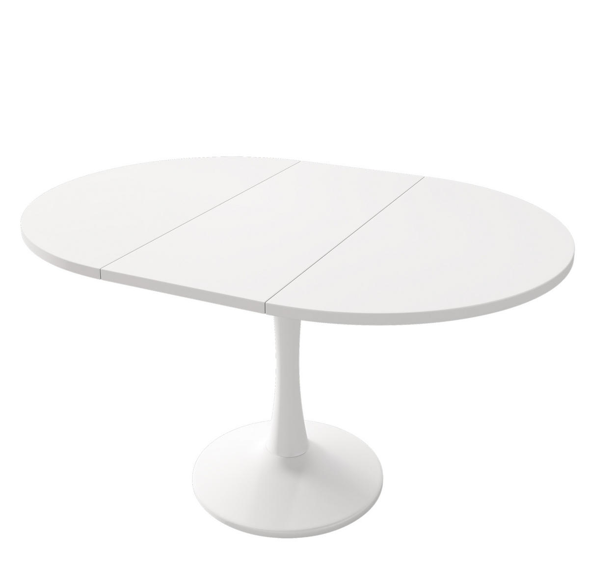 JEDÁLENSKÝ stôl 100/140/100/75 cm, MDF, biely, rozkladací - biela, kompozitné drevo (100/140/75cm) - BEAOK