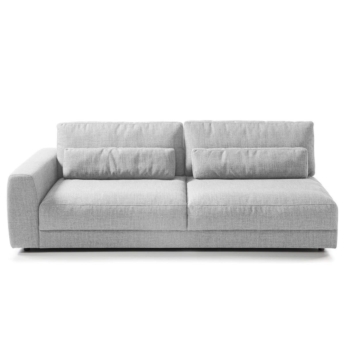 3-SITZER MODULSOFA - Hellgrau, Textil (228/80/117cm) - home24