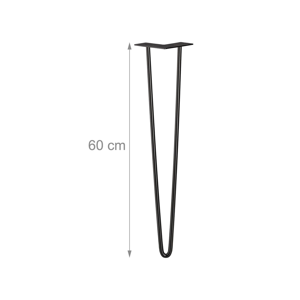 4XHAIRPIN - Schwarz, Kunststoff/Metall (12/60/12cm) - Relaxdays