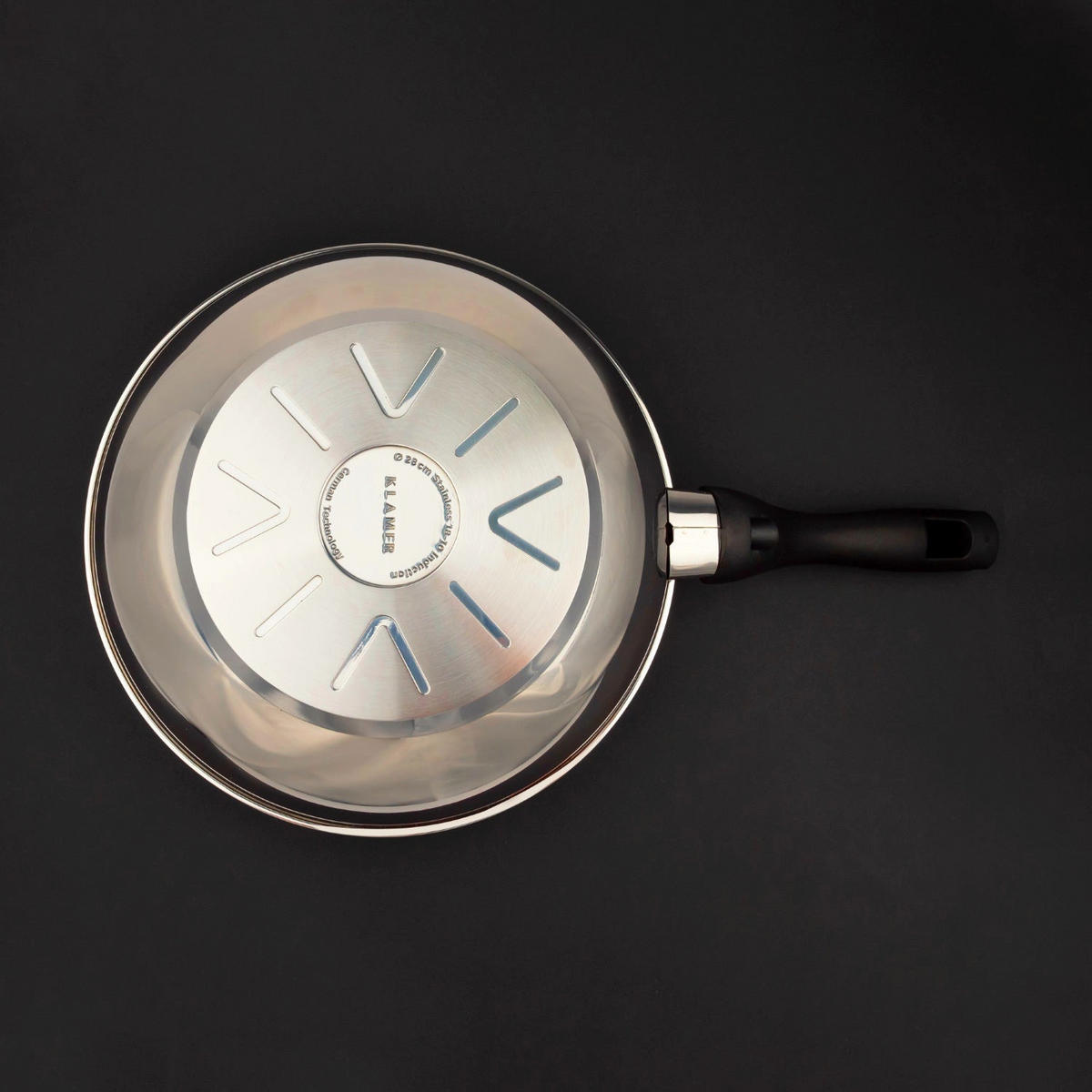 WOK 28 cm Edelstahl - Edelstahlfarben, Metall (48/29/7.6cm) - KLAMER