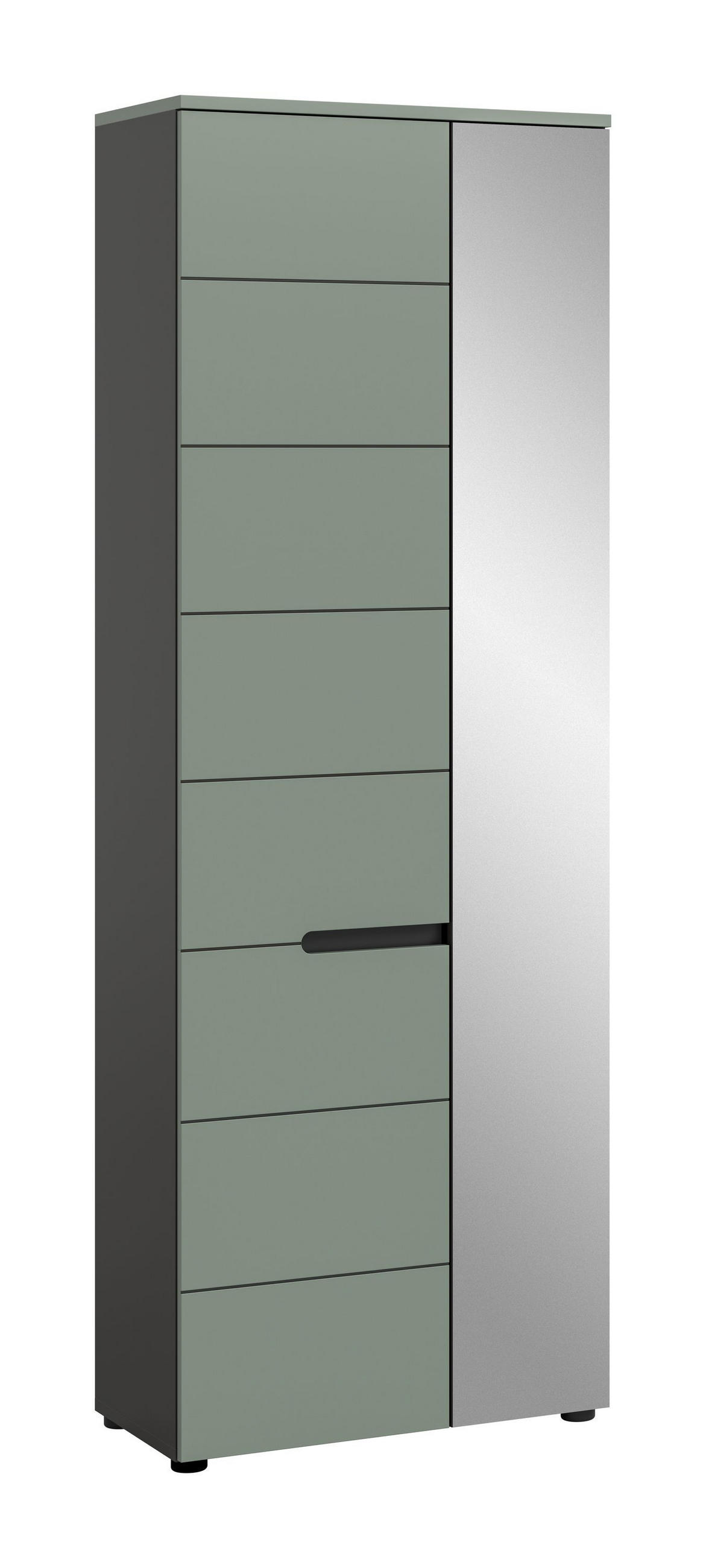 Homes & Jones Garderobenschrank Grau 65x190x37 cm