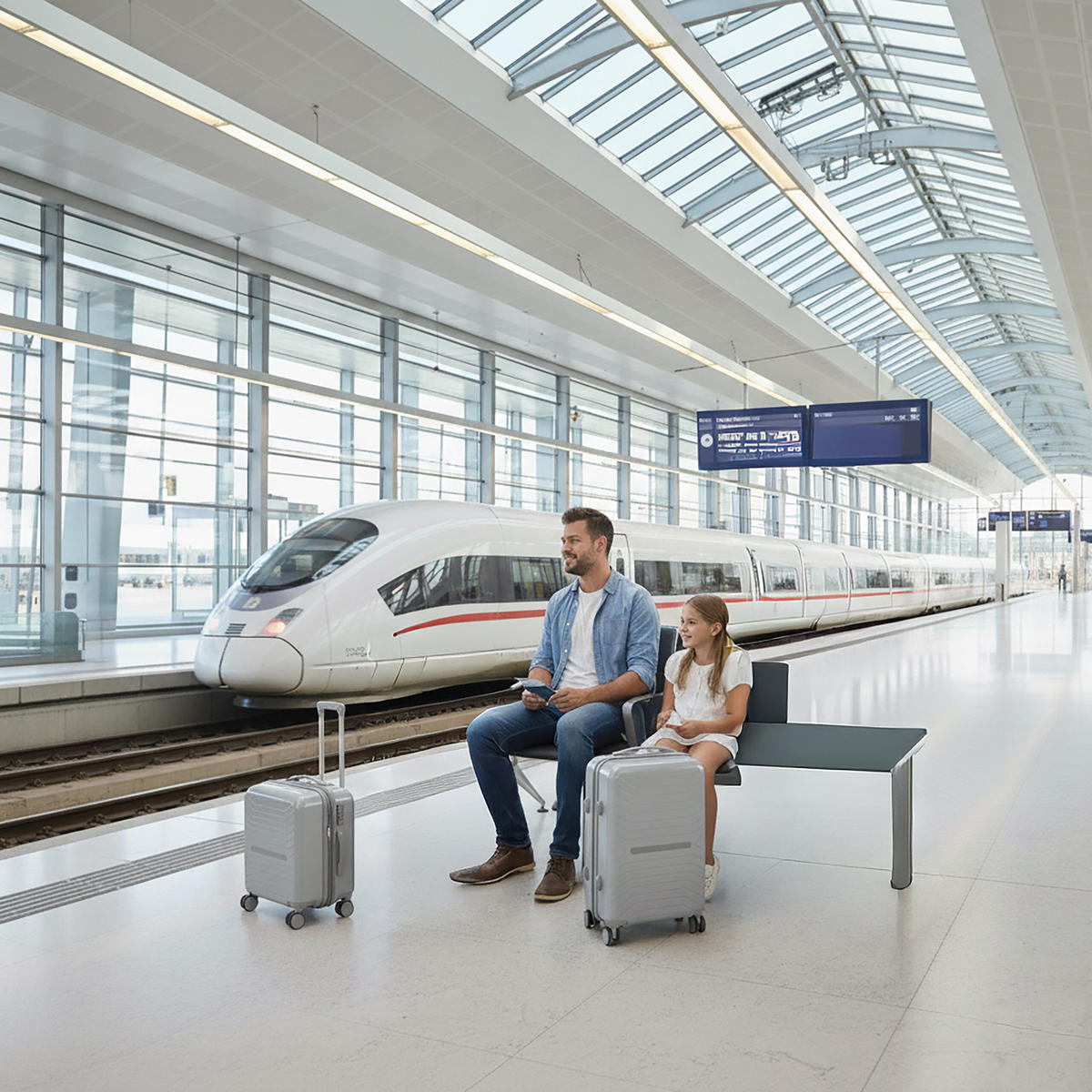 2-TLG.KOFFERSET - Beige, Kunststoff (42/65/25.5cm) - Relaxdays