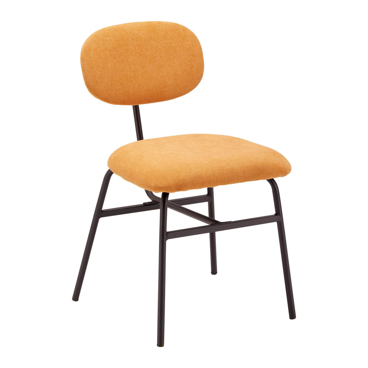 STUHL-SET Pino Orange Mikrofaser - Orange, Holz (46/80/55cm) - Bessagi Home