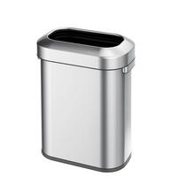 MÜLLEIMER Ovaler Offener 60 Liter 65x46,2x28,8 cm Silber - Silberfarben, Metall (46.2/65/28.8cm) - PROREGAL