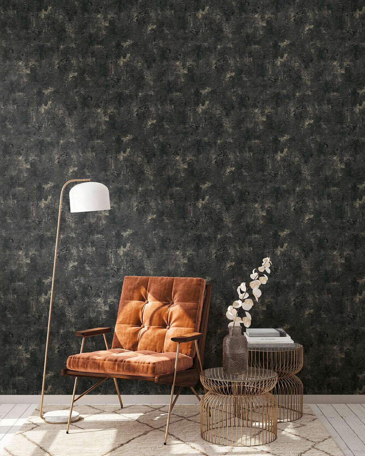 VLIESTAPETE Schwarz 53/1005 cm - Schwarz, Textil (53/1cm) - KUNSTLOFT