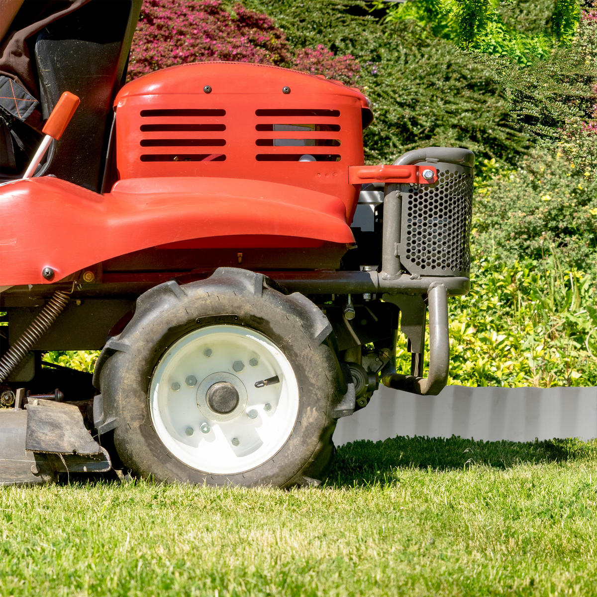 RASENKANTE - Silberfarben, Metall (0.1/16/999cm) - Relaxdays