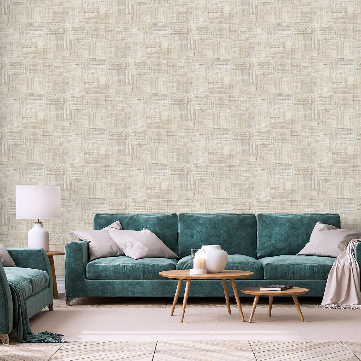 TAPETE grafisches Motiv 53 cm x 10,05 m - Beige, Papier (53/1000cm) - Sanders & Sanders
