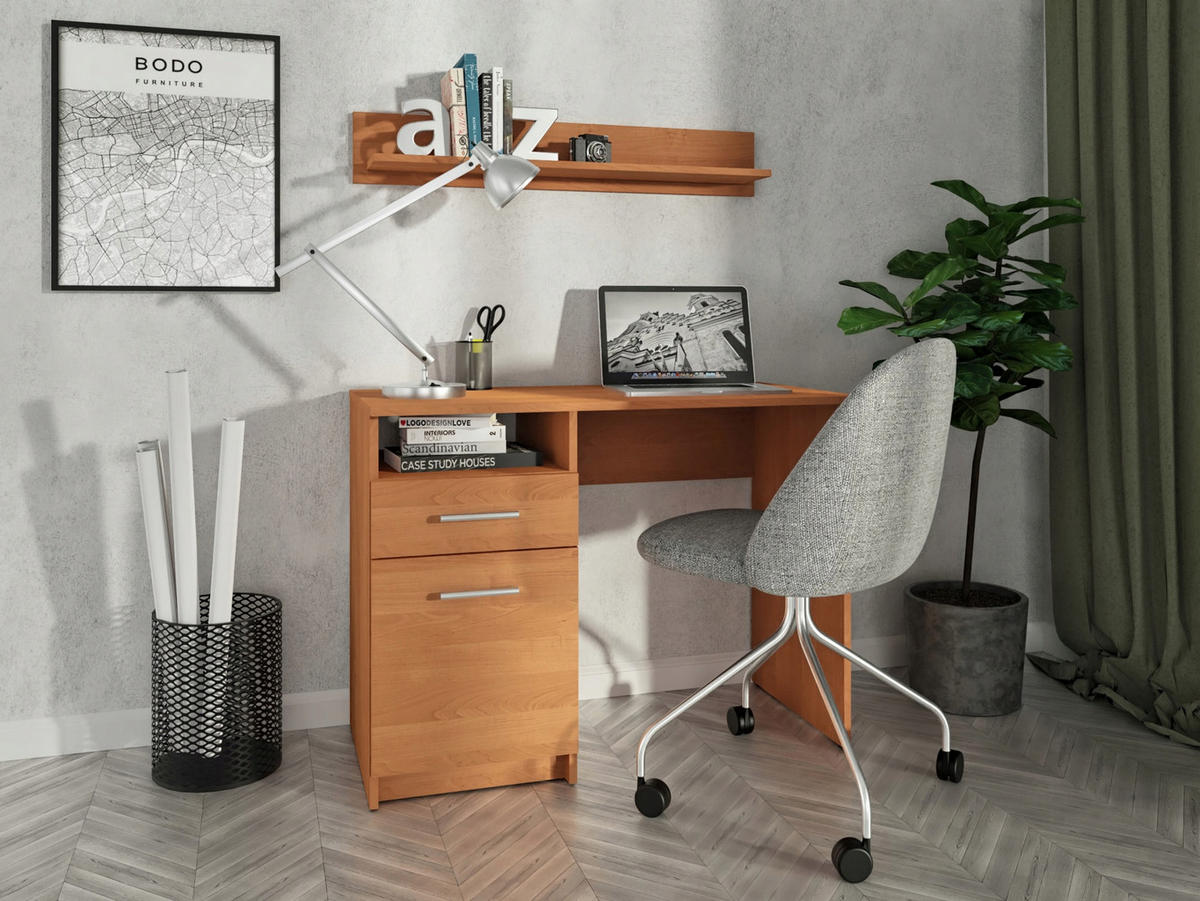 SCHREIBTISCH Bodo DSP Erle 100/50/75 cm - Erlefarben, Holzwerkstoff (50/100/75cm) - Matkam Möbel