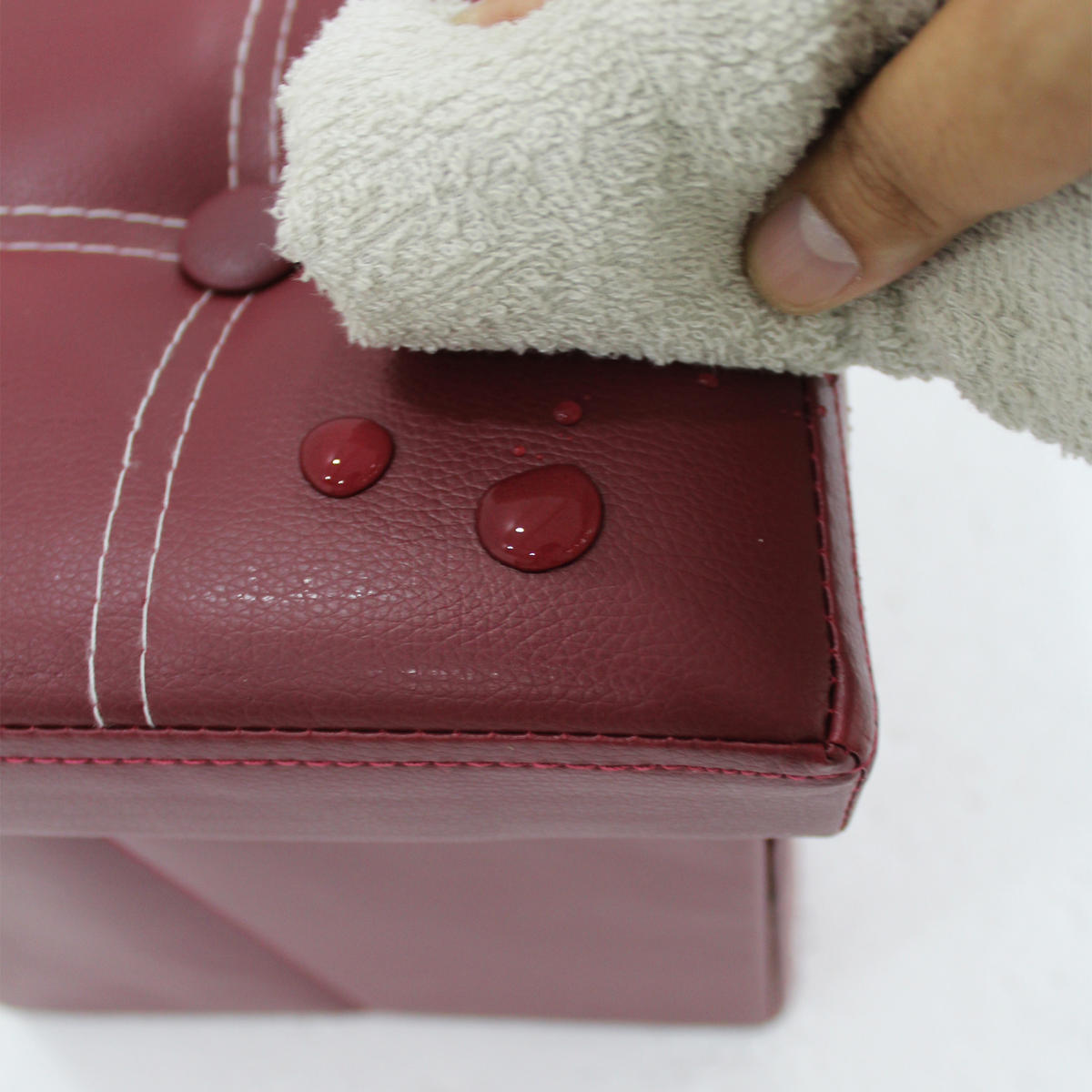 FUSSHOCKER Bordeaux 30/30/30 cm - Bordeaux, Textil (30/30/30cm) - Mobili Rebecca