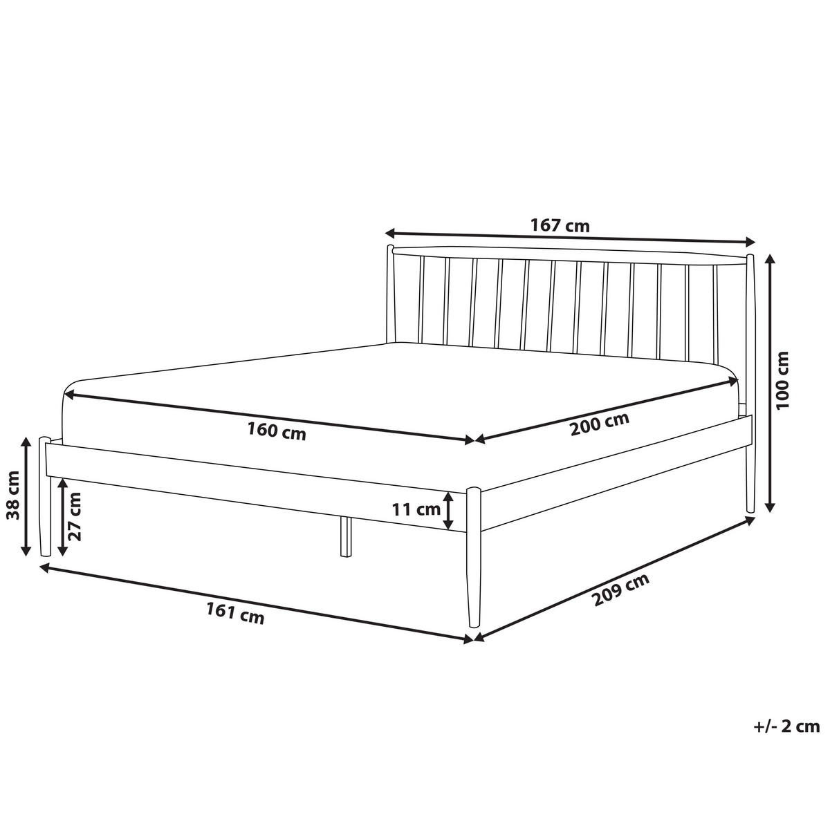 METALLBETT 160/200cm Weiß Maurs - Weiß, Metall (160/200cm) - Beliani