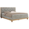 BOXBETT CAICOS 160/200 - Hellgrau Struktur - H4 - Hellgrau, Holz/Textil (160/200cm) - MKS