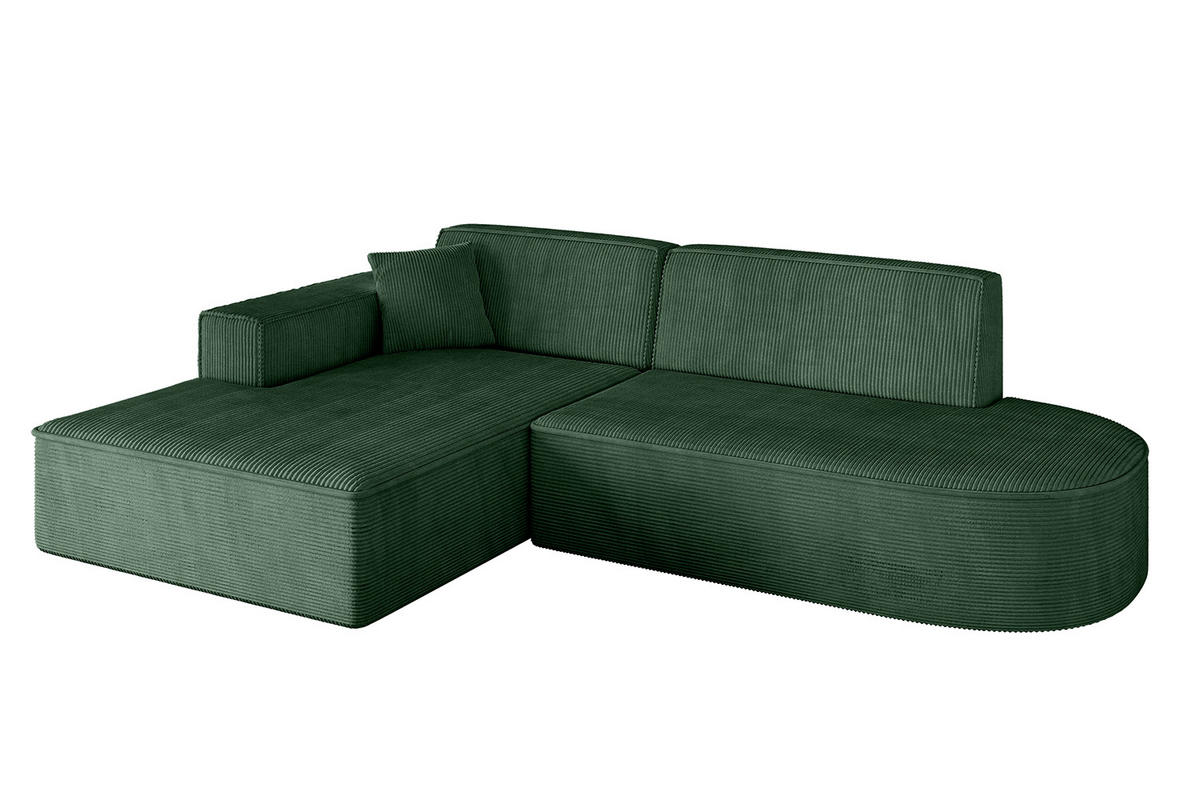 ECKSOFA Ottomane Links IREA-L1-v4 - 233x165x72,5 cm Grün - Grün, Holzwerkstoff/Textil (233/165cm) - ALTDECOR