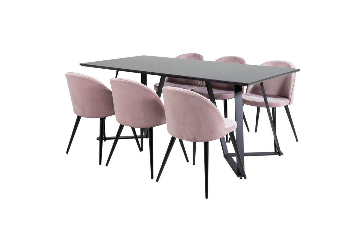 TISCHGRUPPE Pink - Pink, Holzwerkstoff (90/75/180cm) - ebuy24