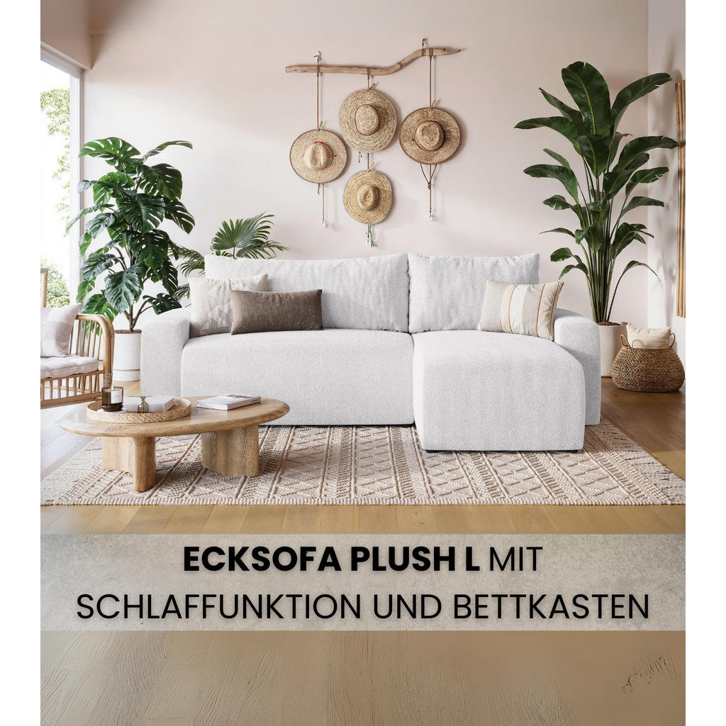 Thumbnail - Bromarkt Ecksofa, Silber, Textil, 3-Sitzer, Füllung: Federn, L-Form,L-Form, 240x145 cm, Wohnzimmer, Sofas & Couches, Woh...