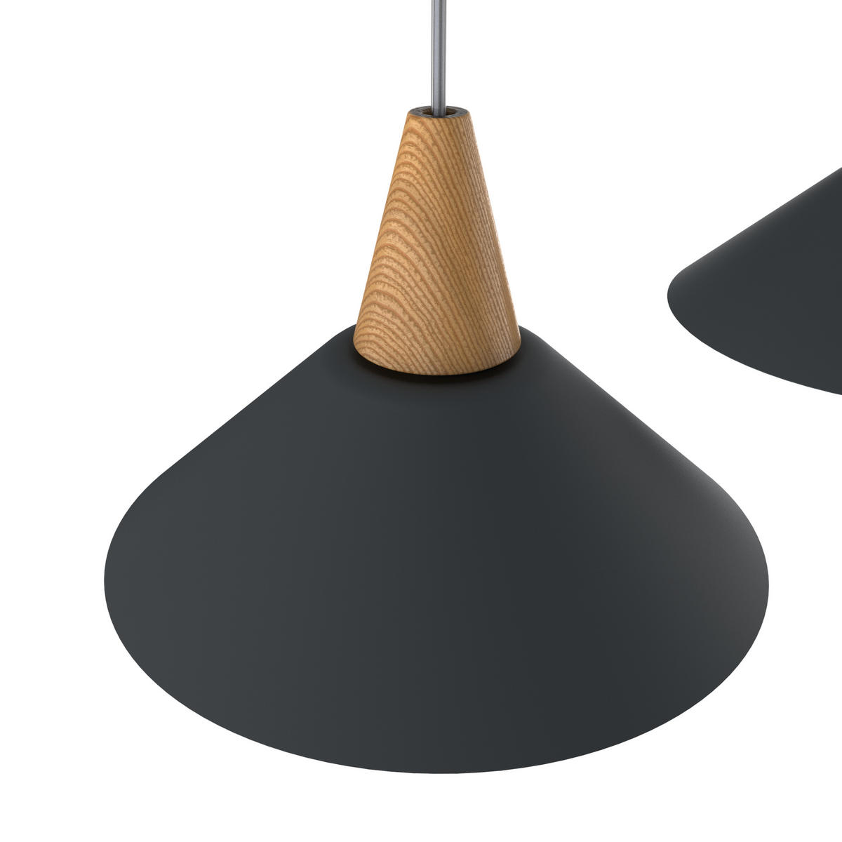 HÄNGELEUCHTE Funnel Linear - Anthrazit, Metall (25/100/16cm) - Lumicom