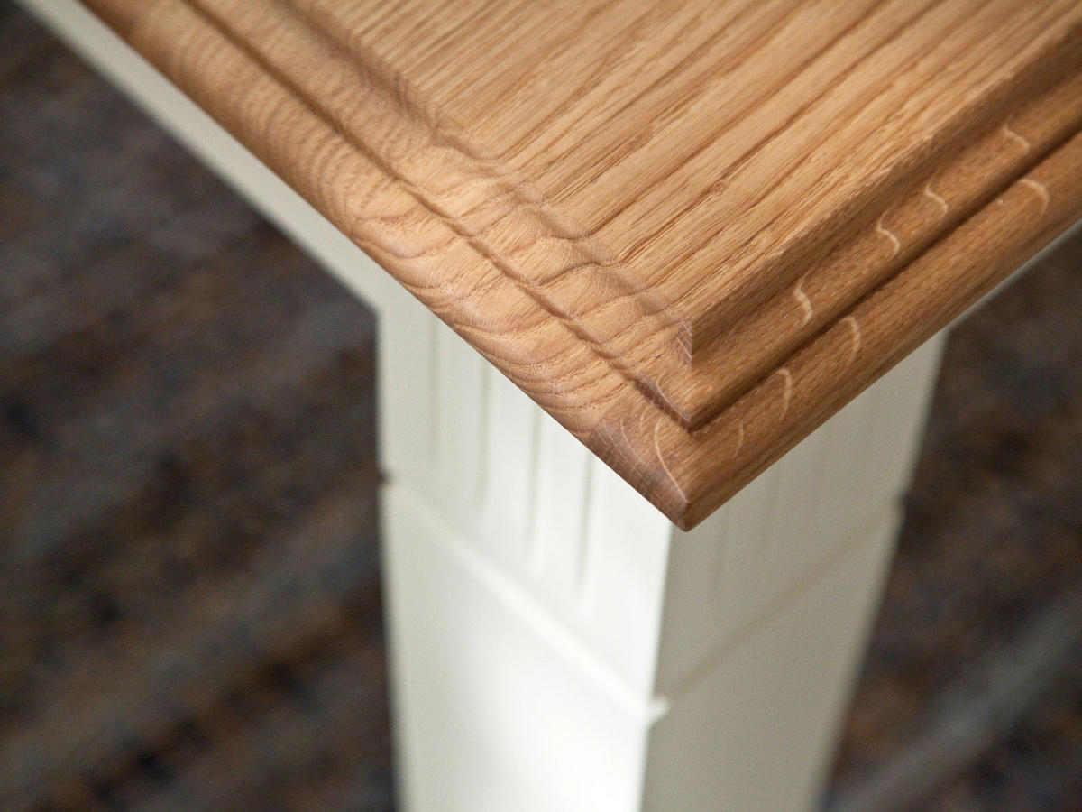 ESSTISCH Novara - Weiß/Braun, Holz (95/160/78cm) - Casamia Massive Möbel