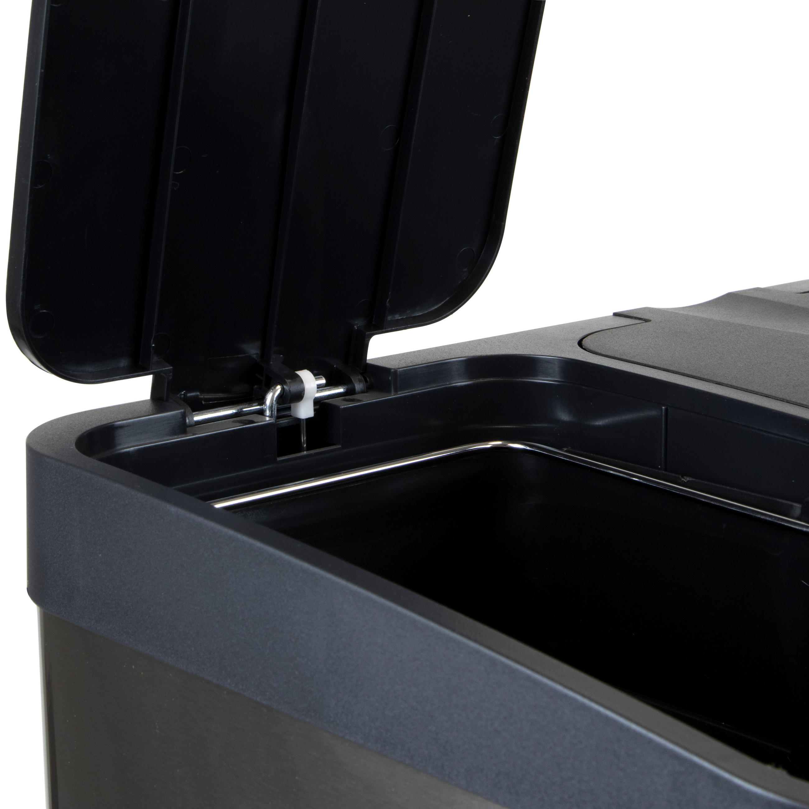 RECYCLINGBEHÄLTER für Outdoor, mit Fächern, Deckelöffnung mit Fußpedal, 3x9Liter, Edelstahl - Edelstahlfarben, Metall (30/44/52cm) - EMUCA