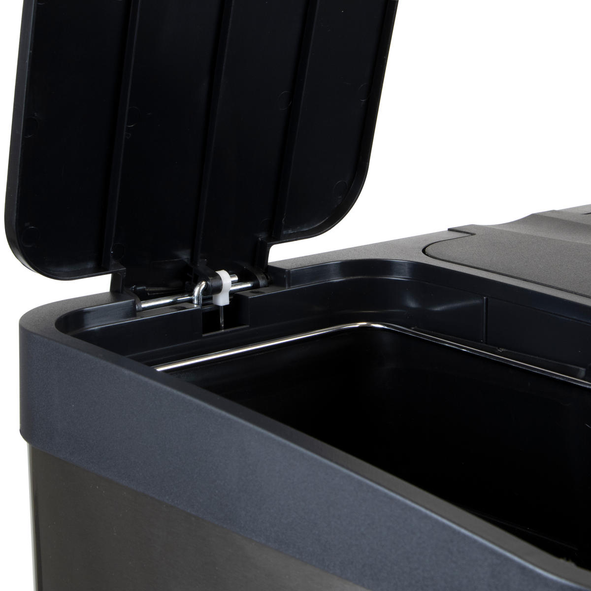 RECYCLINGBEHÄLTER für Outdoor, mit Fächern, Deckelöffnung mit Fußpedal, 3x9Liter, Edelstahl - Edelstahlfarben, Metall (49/37/58cm) - EMUCA