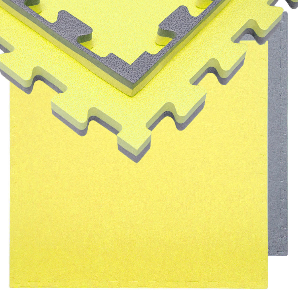 BODENSCHUTZMATTE 90x90x2 cm, Gelb, 3er Set - Gelb, Kunststoff (90/90cm) - eyepower