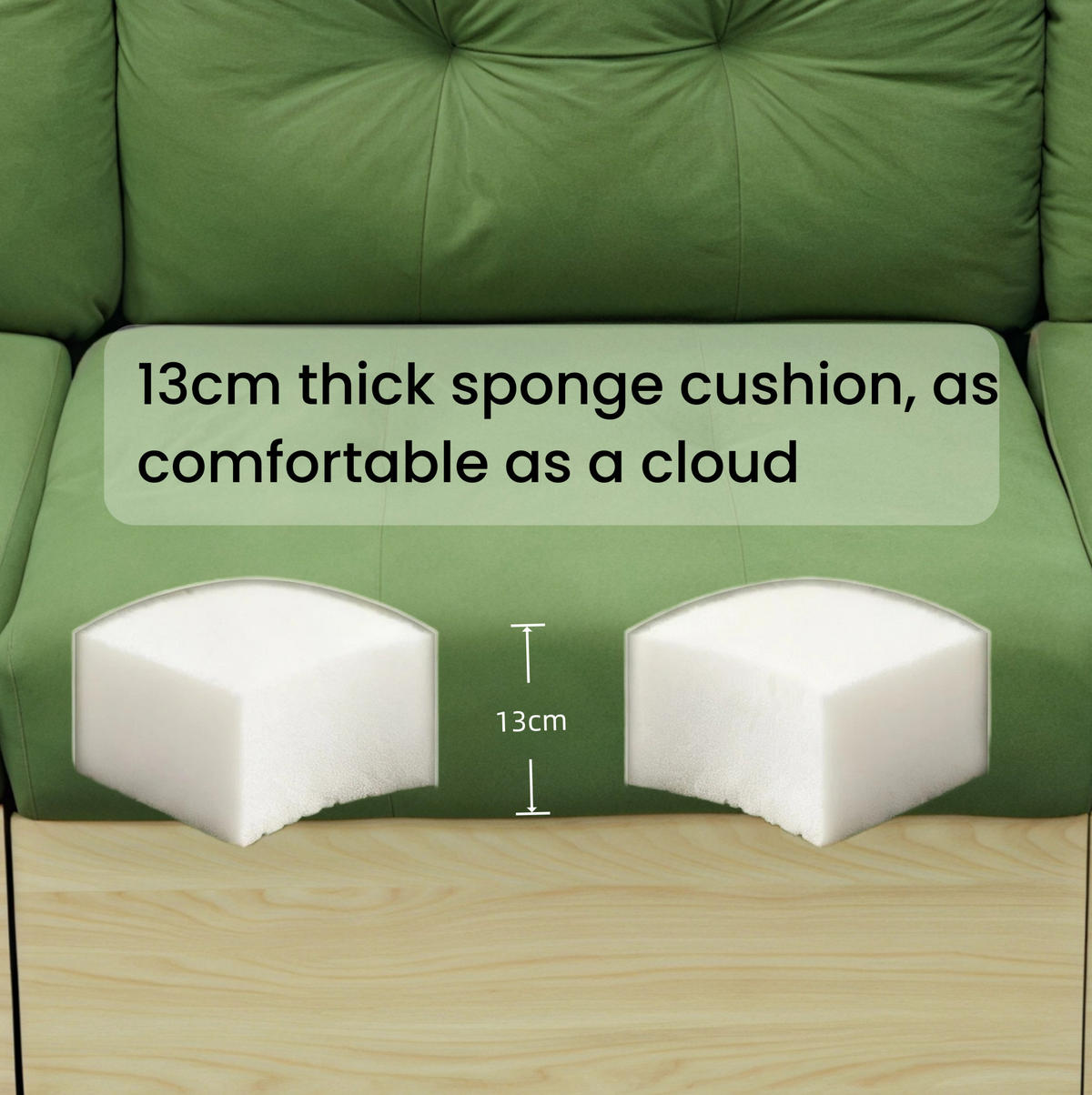 ECKSOFA 228/80/78 cm aus Samt mit ausziehbarer Ottomane und USB-Anschluss Grün - Grün, Textil (80/228cm) - Modenvie