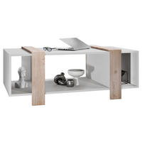 COUCHTISCH Ida Blenden in Eiche Nordic - Silbereichenfarben, Holzwerkstoff (56.5/110.5/42cm) - Vladon