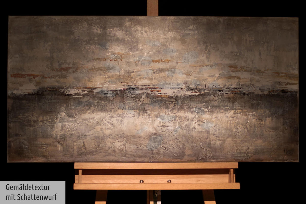 ACRYLBILD HANDGEMALT 100/50 cm - Braun, Holz/Textil (100/50cm) - KUNSTLOFT