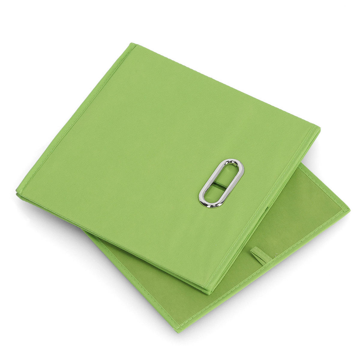 AUFBEWAHRUNGSBOX mit Griff, Vlies - Grün - Grün, Textil (32/32/32cm) - Zeller Present