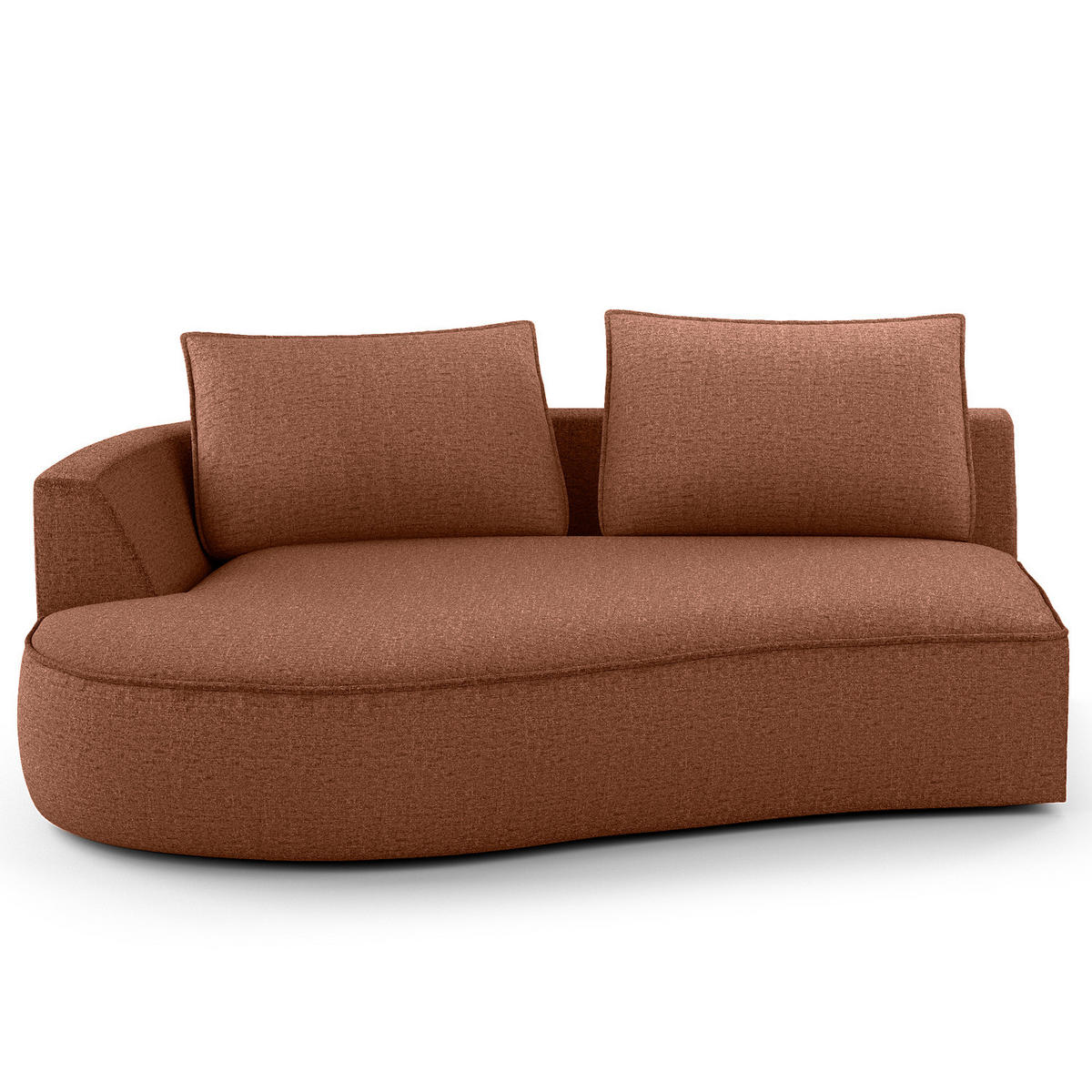 OTTOMANE - modular - Beige/Schwarz, Kunststoff/Textil (196/82/146cm) - home24