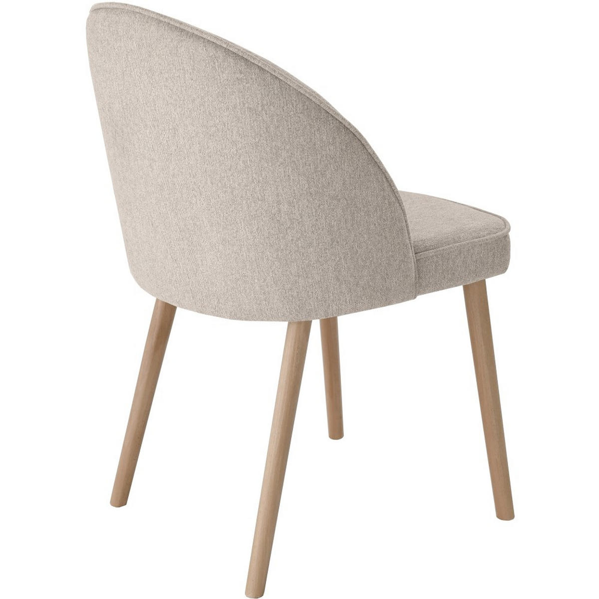 STUHL Luna, Polsterstuhl für das Esszimmer mit Buchenholzbeinen, Beige - Beige/Buchefarben, Holz (51/87/46cm) - Beautysofa