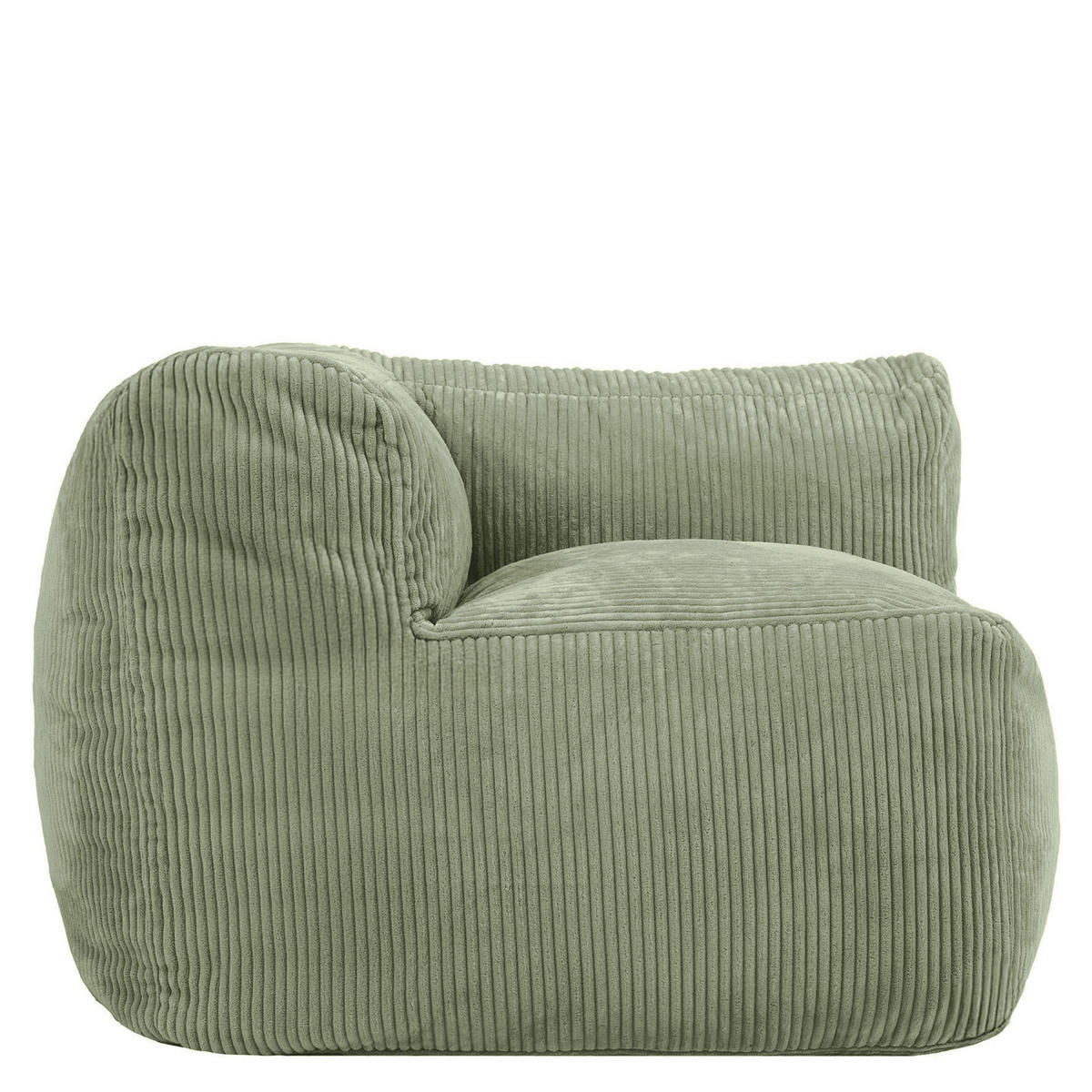 SITZSACK-ECKSESSEL ZEN modular Cord - Grün, Textil (100/68/100cm) - icon