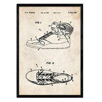 POSTER Basketball Schuhe Patent A3 Rahmenlos - Klar, Papier (29.7/5/42cm) - Nacnic