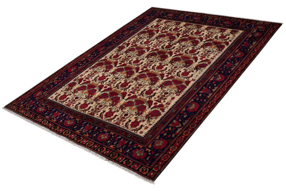 ORIENTTEPPICH handgeknüpft Afshar Beige 238/167 cm Schurwolle - Beige, Textil (167/238cm) - Looma