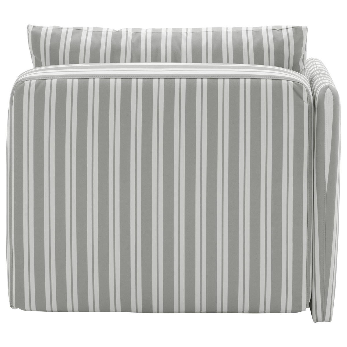 RECAMIERE Armlehne rechts Kalila Flachgewebe hellgrau - Hellgrau, Kunststoff (154/86/93cm) - 58aufmkessel