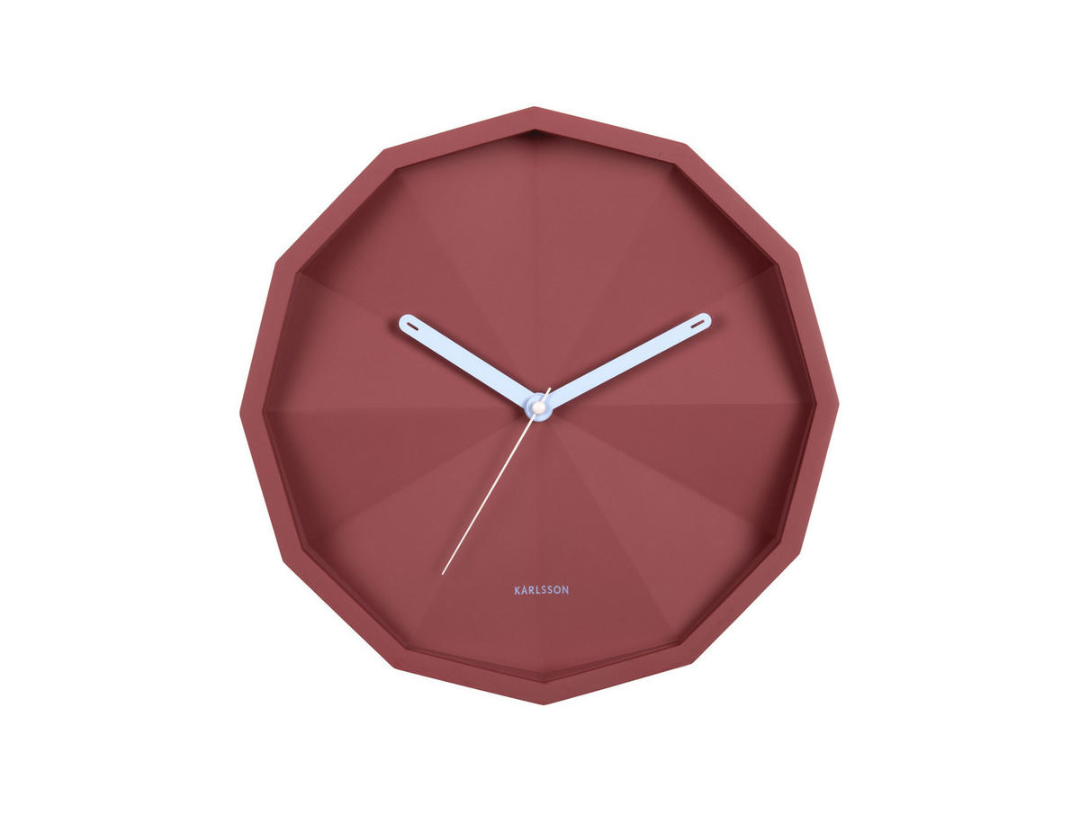 WANDUHR Firenze - Rot - Rot, Kunststoff (30.6/30.6/4.5cm) - Karlsson