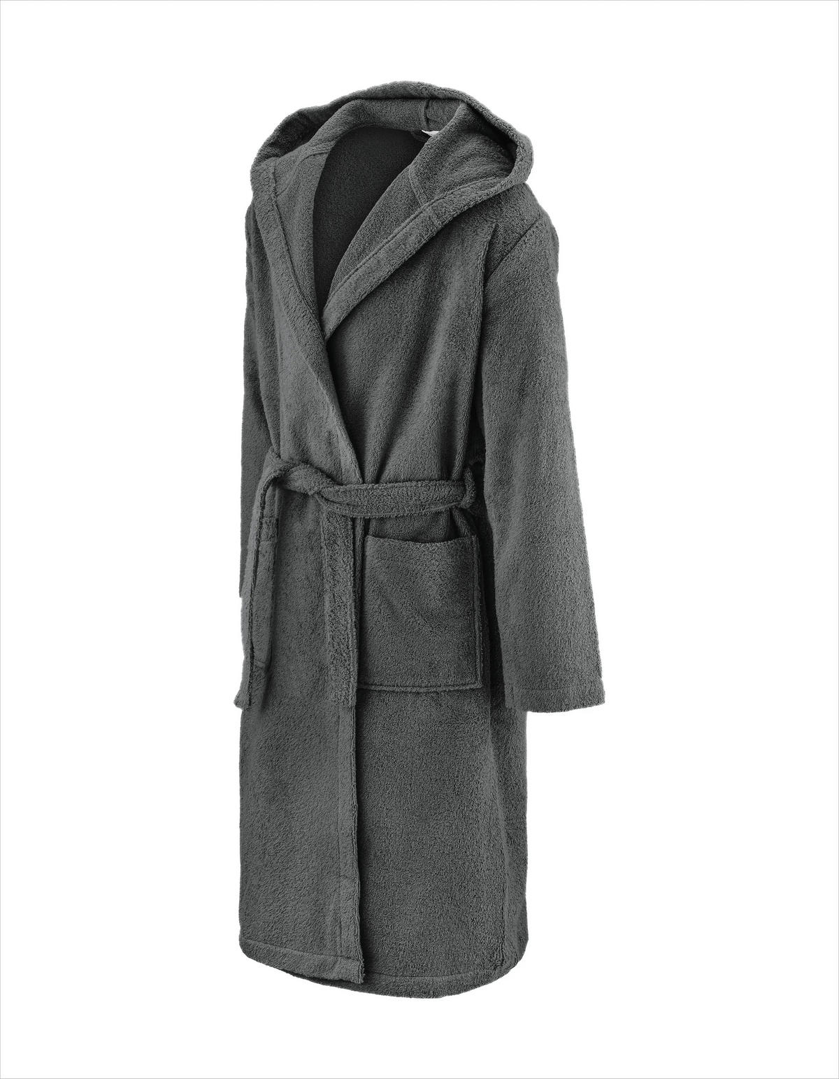 BADEMANTEL Herren Anthrazit - Anthrazit, Textil (Mnull) - Herzbach Home