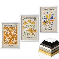 WANDBILDER 3er-Set - 40x60 cm Weißer Rahmen - Blumenposter Paris Mailand London - Weiß, Kunststoff (40/60cm) - ArtPrintCave