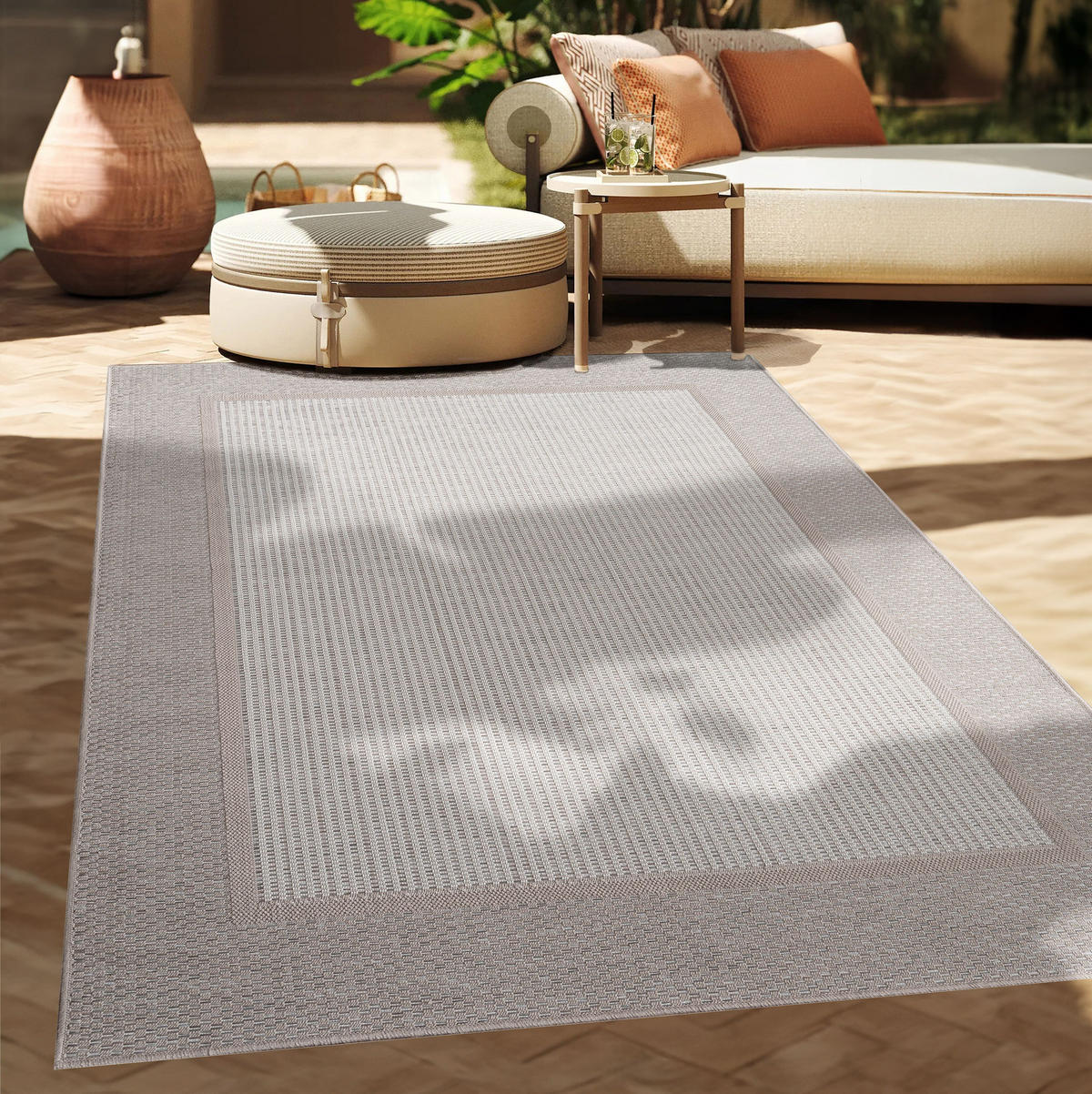 OUTDOORTEPPICH 200/200 cm Vermont 195 - Beige, Textil (200/200cm) - Paco Home